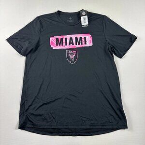 Adidas Inter Miami FC Short Sleeve Soccer Jersey Shirt Mens Large MLS Black